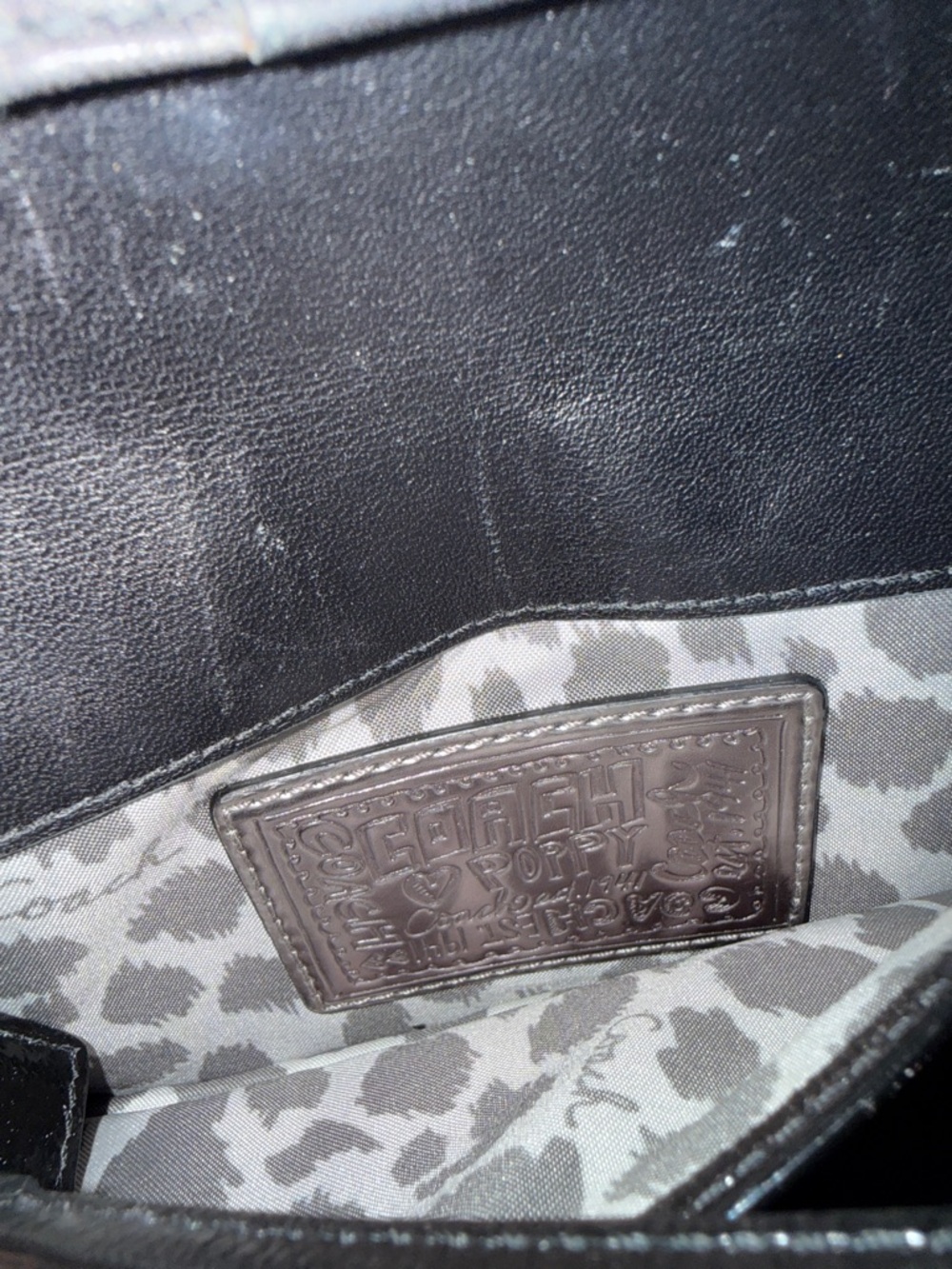 Coach Black Leather Wristlet Clutch with Zip Pocket Accents - Picture 8 of 11
